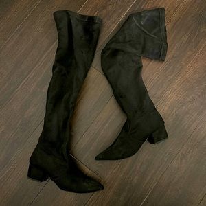 Amazon Brand suede over the knee boots